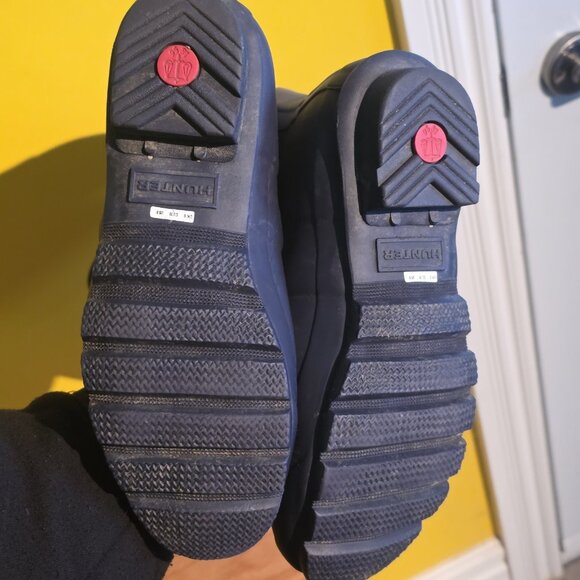 Hunter Womens Matte Navy Blue Size 8 Original Tall Rubber Rain Boots Waterproof - Picture 7 of 10